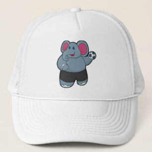 Gorra De Camionero Elefante como jugador de balonmano con balonmano