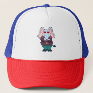 Gorra De Camionero Elefante como novio con traje.PNG