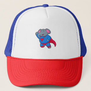 Gorra De Camionero Elefante como superhéroe