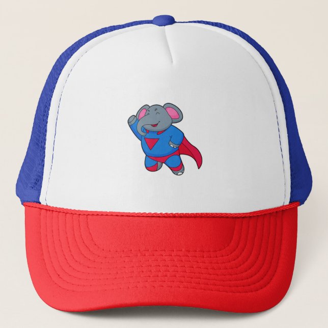 Gorra De Camionero Elefante como superhéroe (Anverso)