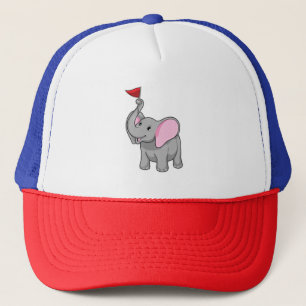 Gorra De Camionero Elefante con bandera