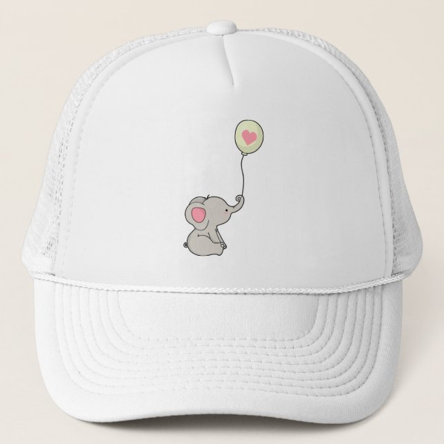 Gorra De Camionero Elefante con corazón en balón (Anverso)