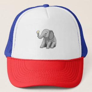 Gorra De Camionero Elefante con flor