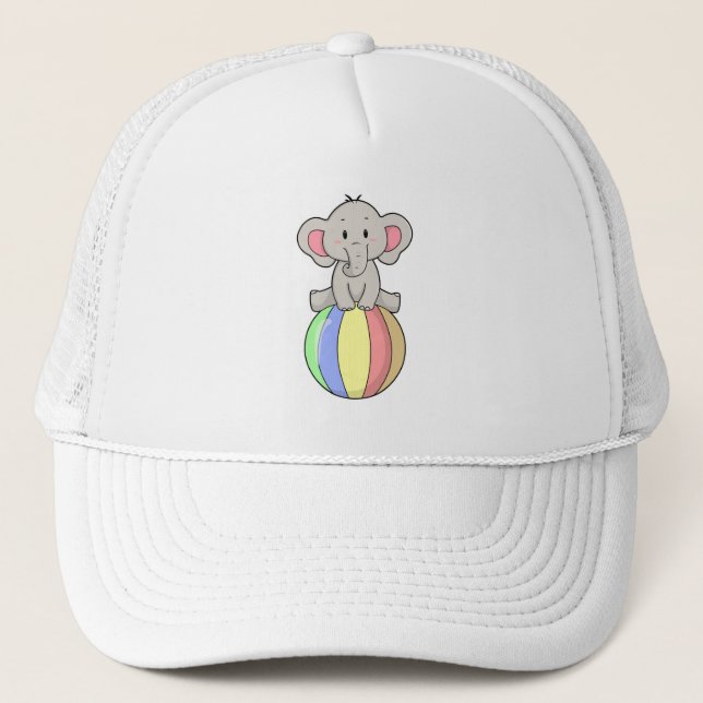 Gorra De Camionero Elefante con globo (Anverso)