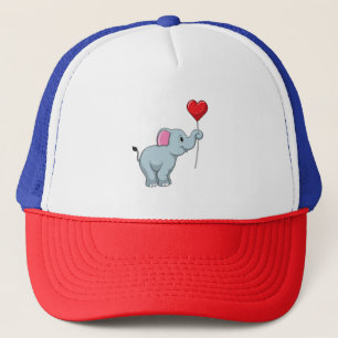 Gorra De Camionero Elefante con globo cardíaco