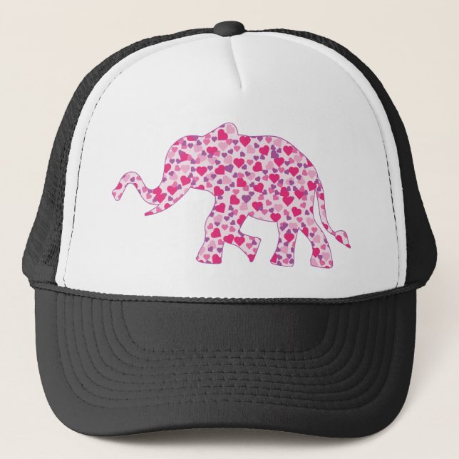 Gorra De Camionero Elefante-Corazón Rosa (1) (Anverso)
