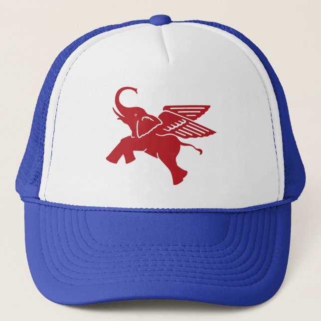 Gorra De Camionero Elefante de alas rojas (Anverso)