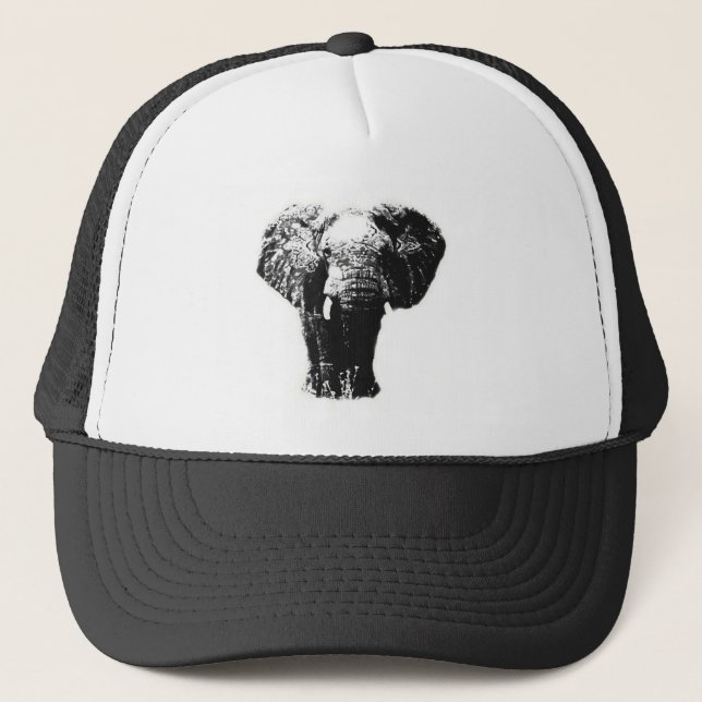 Gorra De Camionero Elefante de arte pop (Anverso)