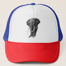 Gorra De Camionero Elefante de toros - Dibujo a lápiz