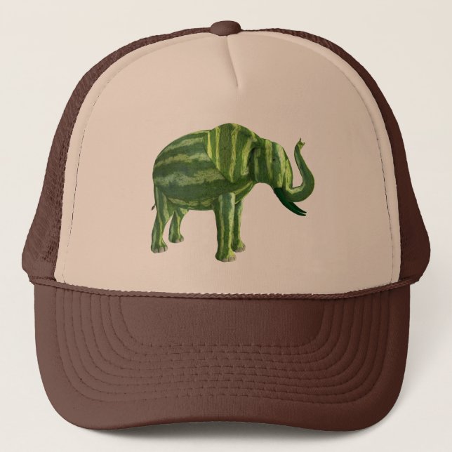 Gorra De Camionero Elefante del Día Nacional de la sandía (Anverso)