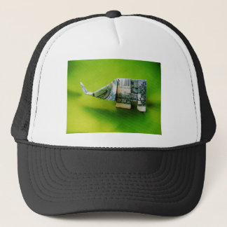 Gorra De Camionero Elefante del origami de la factura del dólar sobre