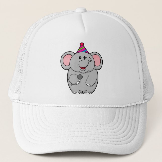 Gorra De Camionero Elefante en el Fiesta con micrófono (Anverso)