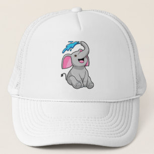 Gorra De Camionero Elefante en la salpicadura con agua