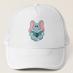Gorra De Camionero Elefante leyendo un libro