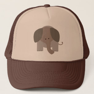 Gorra De Camionero Elefante lindo de Brown