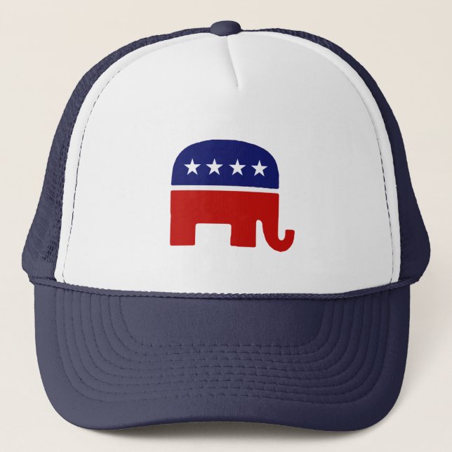 Gorra De Camionero Elefante republicano del elefante/GOP (Anverso)