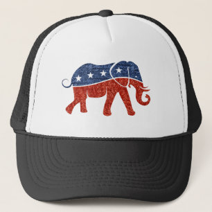 Gorra De Camionero elefante republicano purpurina
