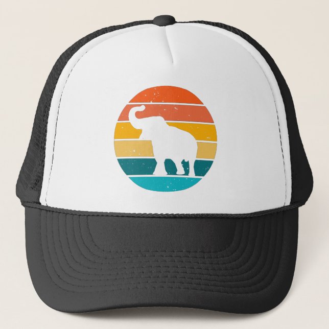 Gorra De Camionero Elefante retro (Anverso)