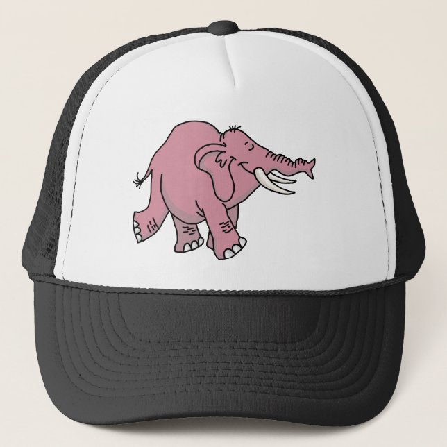 Gorra De Camionero Elefante rosa (Anverso)