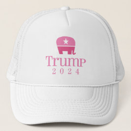 Gorra De Camionero Elefante rosa de Trump 2024