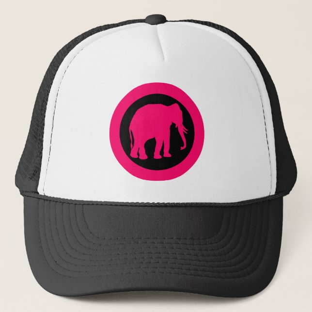 GORRA DE CAMIONERO ELEFANTE ROSADO (Anverso)