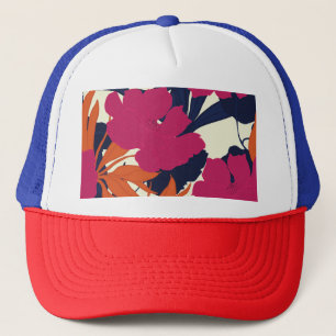 Gorra De Camionero Elegancia floral: patrón abstracto