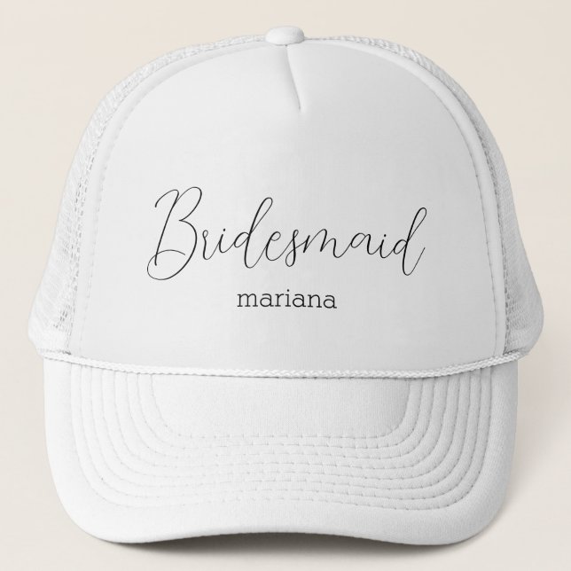 Gorra De Camionero elegant bridesmaid name modern chic trendy (Anverso)