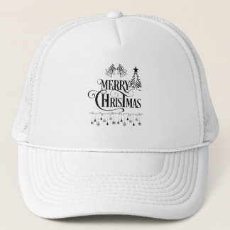Gorra De Camionero Elegant Merry Christmas Typography Design