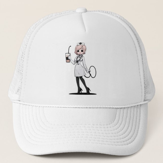 Gorra De Camionero Elegant Nurse Coffee Cap (Anverso)