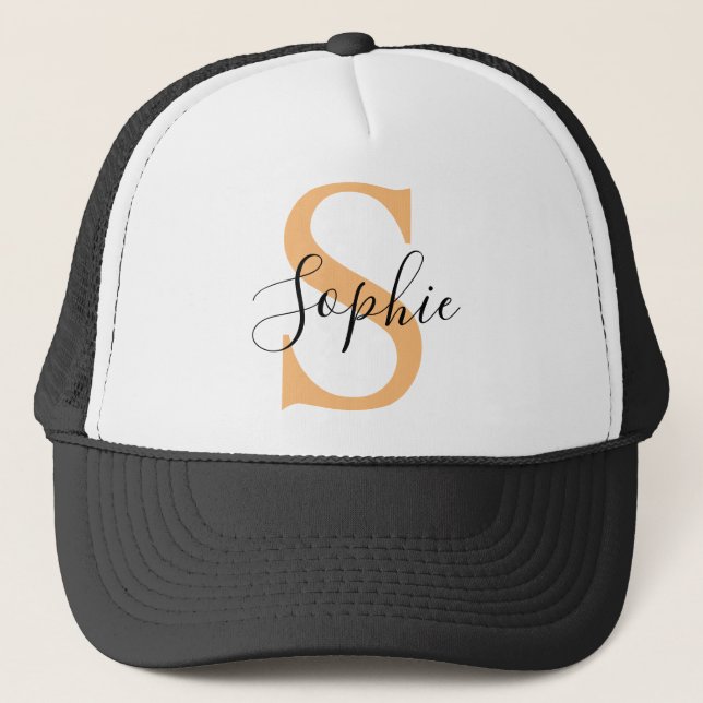 Gorra De Camionero Elegant Script Custom Name Personalized Gift (Anverso)