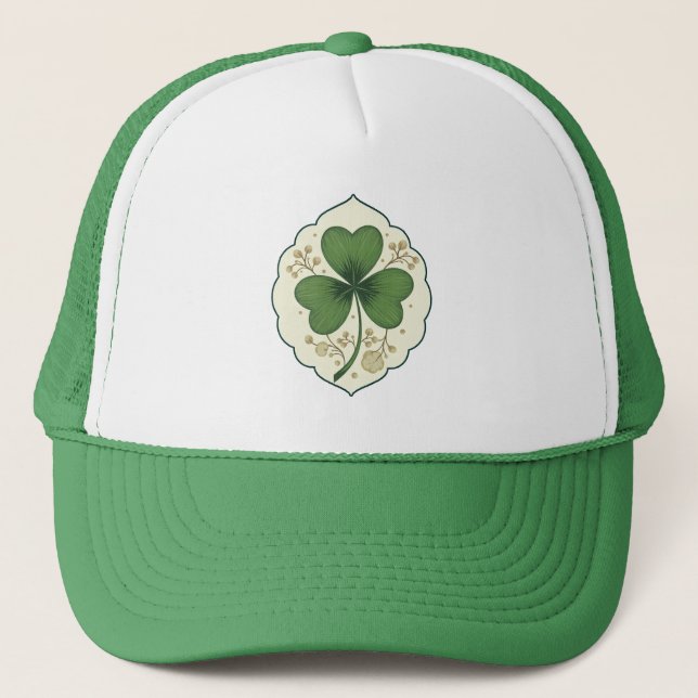 Gorra De Camionero Elegant Shamrock St Patrick’s Day -boné (Anverso)