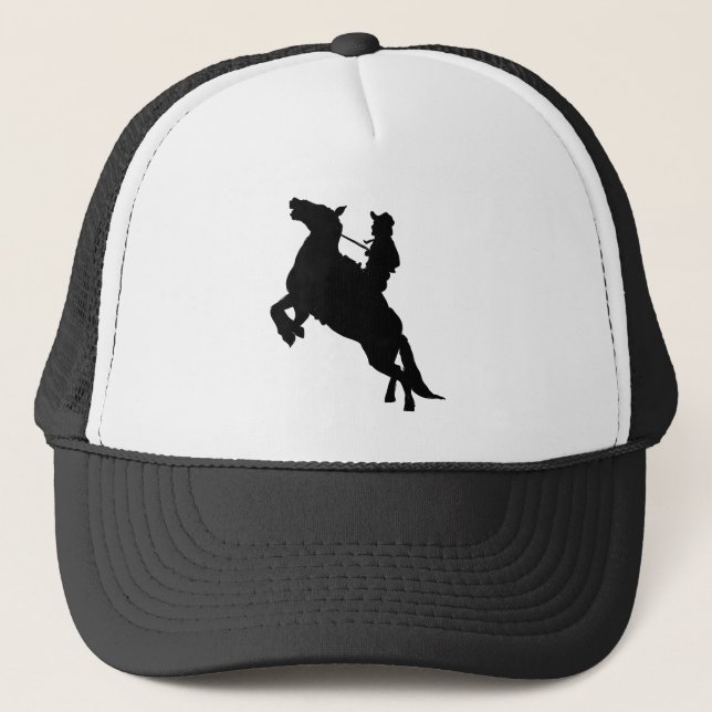Gorra De Camionero Elegante caballo montando vaquero occidental (Anverso)
