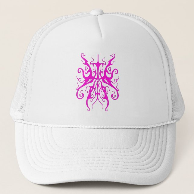 Gorra De Camionero Elegante diseño de tatuaje tribal - rosa (Anverso)