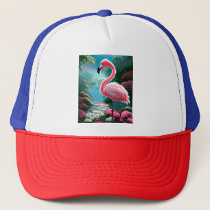 Gorra De Camionero Elegante Flamingo Tropical-70852