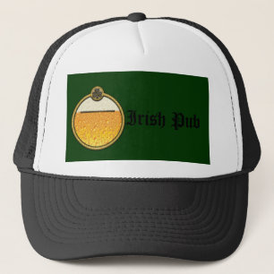 Gorra De Camionero Elegante logotipo de cerveza de pub irlandés