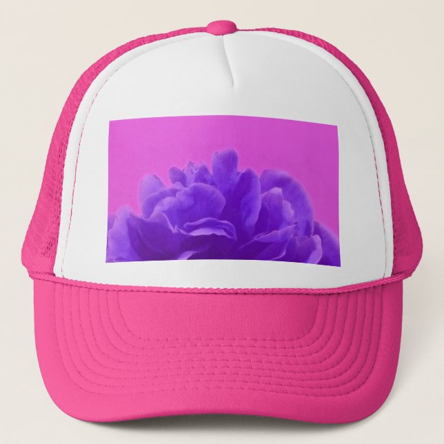 Gorra De Camionero Elegante morado frambuesa floral (Anverso)