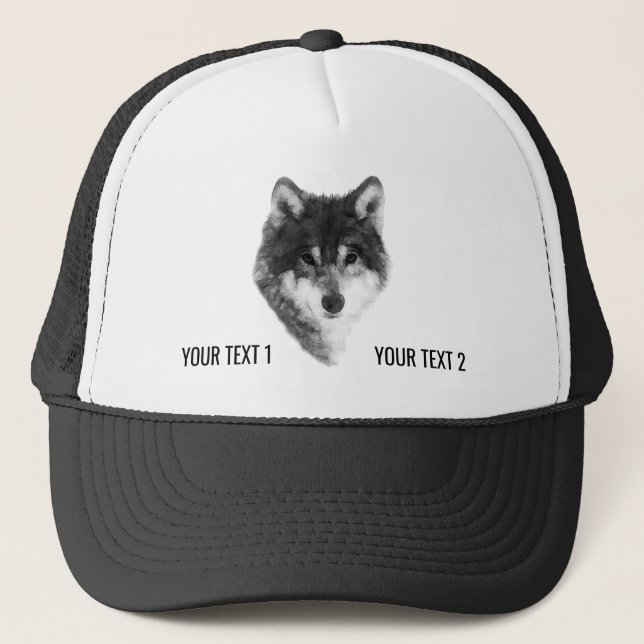 Gorra De Camionero Elegante personalizable Gray Wolf (Anverso)