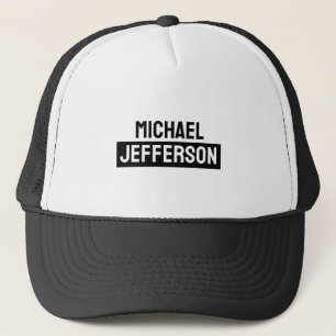 Gorra De Camionero Elegante Personalizado personalizado blanco negro