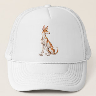 Gorra De Camionero Elegante Podenco Ibicenco Perro de Caza Dibujado a
