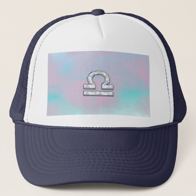 Gorra De Camionero Elegante Rótulo Libra Zodiac Madre del Estilo de l (Anverso)