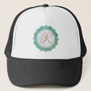 Gorra De Camionero Elegantes cartas iniciales en monograma con Mandal
