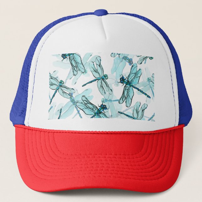 Gorra De Camionero Elegantes libélulas: Maravilla de color de agua (Anverso)