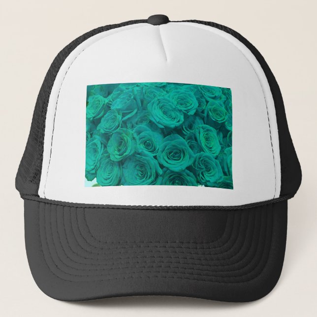 Gorra De Camionero Elegantes rosas verdes verde azulados (Anverso)