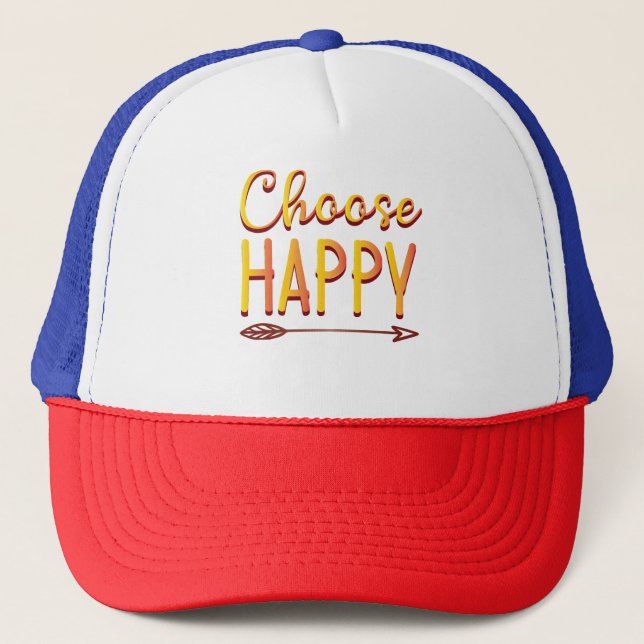 Gorra De Camionero Elegir feliz (Anverso)