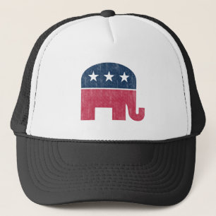 Gorra De Camionero Elephant Vintage republicano con problemas