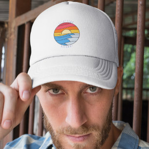 Gorra De Camionero Eleuthera Bahamas Atardecer de Playa Vintage