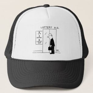 Gorra De Camionero Elevator or Lift in a Lottery Headquarters Cartoon