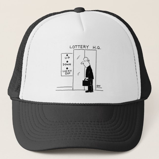 Gorra De Camionero Elevator or Lift in a Lottery Headquarters Cartoon (Anverso)