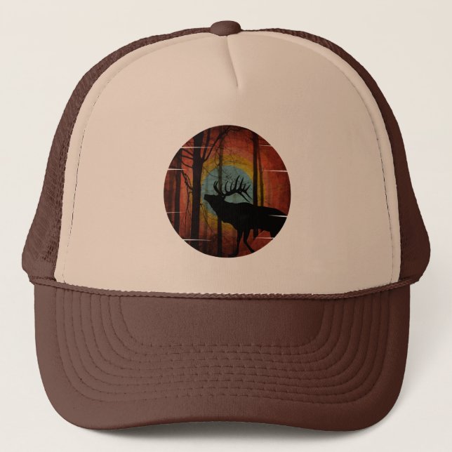 GORRA DE CAMIONERO ELK IN THE WOODS FOREST (Anverso)