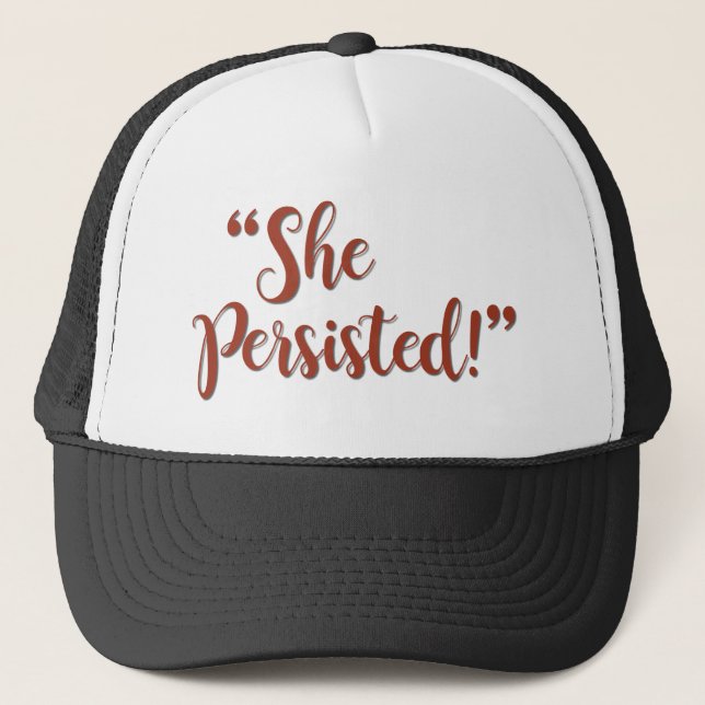 GORRA DE CAMIONERO ELLA PERSISTIÓ (Anverso)